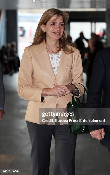 Princess Cristina of Spain attends the opening of 'Epidemia' exhibition at Cosmocaixa on March 27, 2012 in Barcelona, Spain.