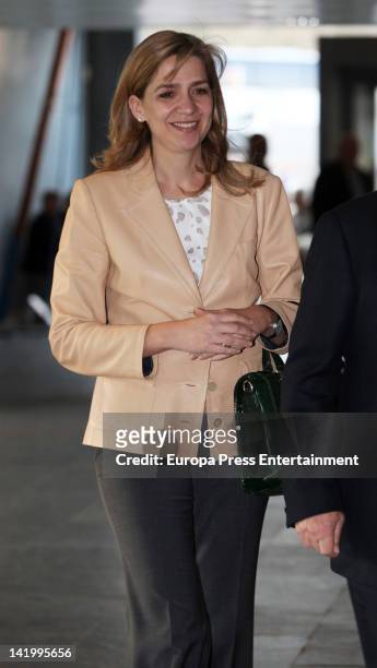 Princess Cristina of Spain attends the opening of 'Epidemia' exhibition at Cosmocaixa on March 27, 2012 in Barcelona, Spain.