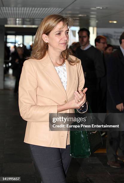 Princess Cristina of Spain attends the opening of 'Epidemia' exhibition at Cosmocaixa on March 27, 2012 in Barcelona, Spain.