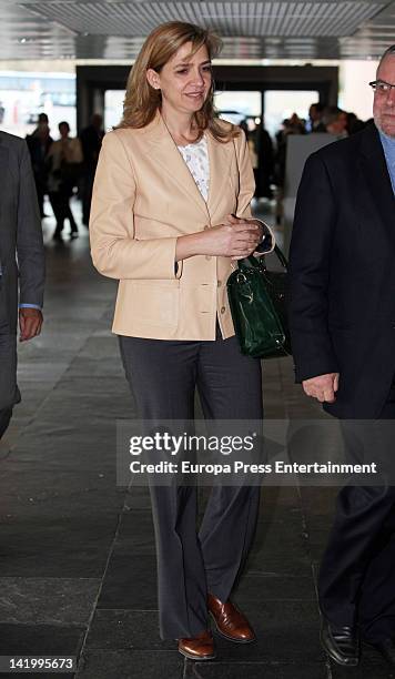 Princess Cristina of Spain attends the opening of 'Epidemia' exhibition at Cosmocaixa on March 27, 2012 in Barcelona, Spain.