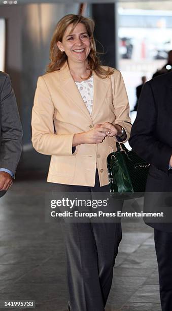 Princess Cristina of Spain attends the opening of 'Epidemia' exhibition at Cosmocaixa on March 27, 2012 in Barcelona, Spain.