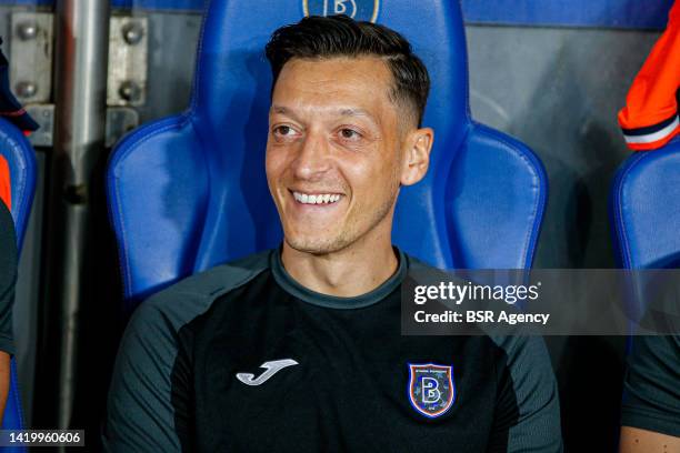 Mesut Ozil of Basaksehir FK during the UEFA Europa Conference League Qualification match between Basaksehir FK and Royal Antwerp FC at the Basaksehir...