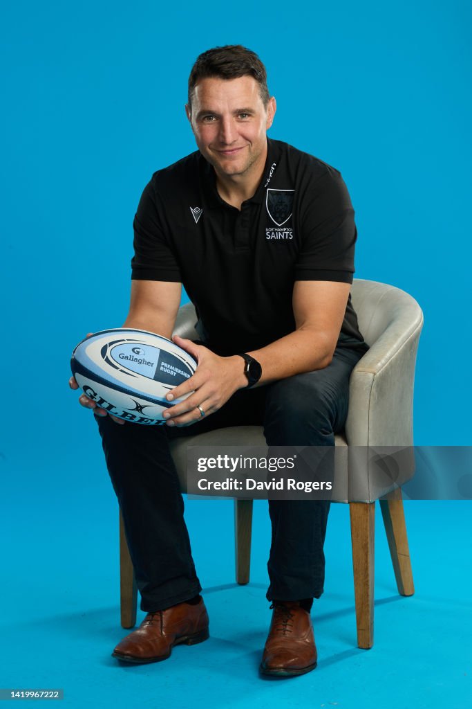 Prem Rugby Launch Northampton Saints Director of Rugby, Phil Dowson poses during the ...