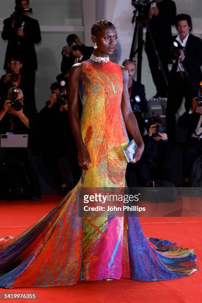 Jodie Turner-Smith attends the Netflix film "Bardo" red carpet at the 79th Venice International Film Festival on September 01, 2022 in Venice, Italy.