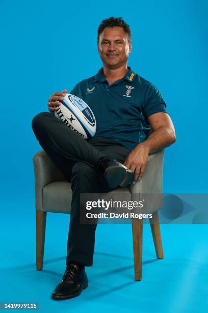 Harlequins Head Coach, Tabai Matson poses during the Gallagher Premiership Rugby Season Launch at Twickenham Stadium on September 01, 2022 in London,...