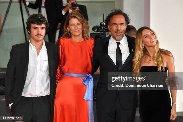 Eliseo Inarritu, Maria Eladia Hagerman, director Alejandro Gonzales Inarritu and María Eladia Inarritu attends the "Bardo" red carpet at the 79th...