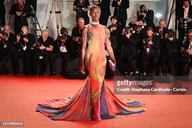 Jodie Turner-Smith attends the "Bardo" red carpet at the 79th Venice International Film Festival on September 01, 2022 in Venice, Italy.