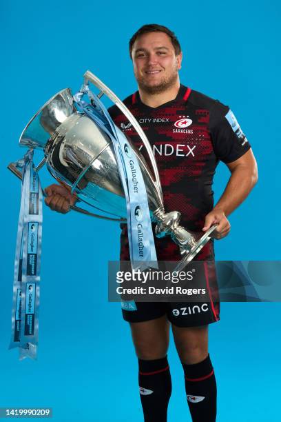 Jamie George of Saracens poses during the Gallagher Premiership Rugby Season Launch at Twickenham Stadium on September 01, 2022 in London, England.
