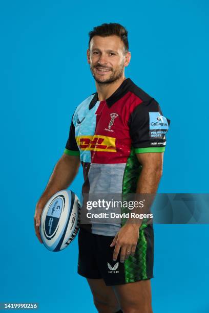 Danny Care of Harlequins poses during the Gallagher Premiership Rugby Season Launch at Twickenham Stadium on September 01, 2022 in London, England.