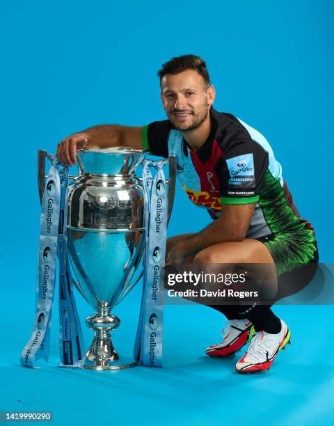 Danny Care of Harlequins poses during the Gallagher Premiership Rugby Season Launch at Twickenham Stadium on September 01, 2022 in London, England.