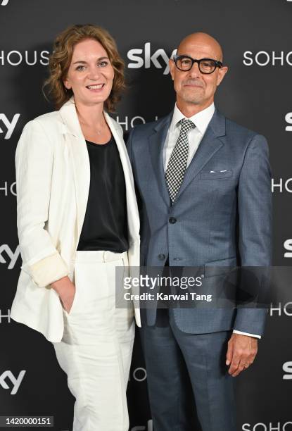 Felicity Blunt and Stanley Tucci attend the Soho House Awards at Soho House on September 01, 2022 in London, England.