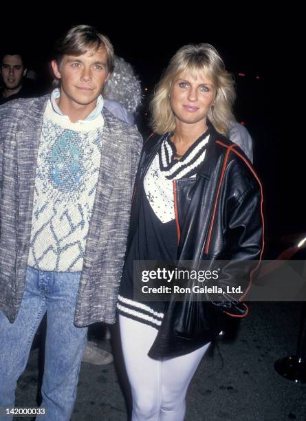 Actor Christopher Atkins and wife Lyn Barron attend the "And God Created Woman" Century City Premiere on March 1, 1988 at the Darryl F. Zanuck...