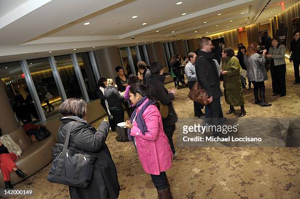 General view of guests attending HBO Latino MUJER DE FASES Screening Event at HBO Theater on March 27, 2012 in New York City.