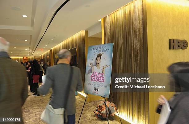 General view of guests attending HBO Latino MUJER DE FASES Screening Event at HBO Theater on March 27, 2012 in New York City.