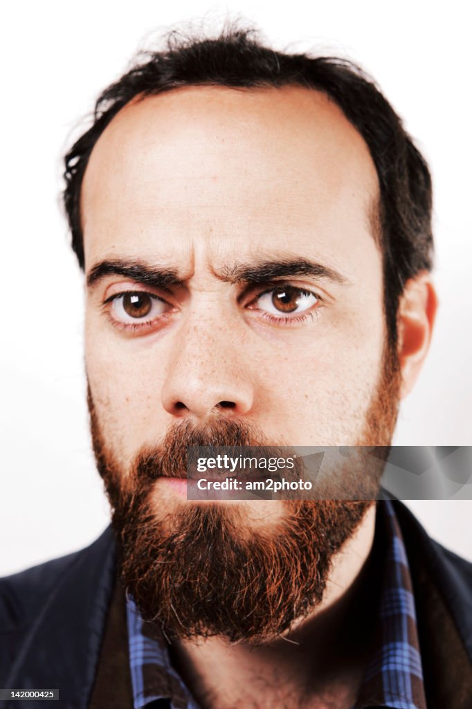 Close up of man with beard