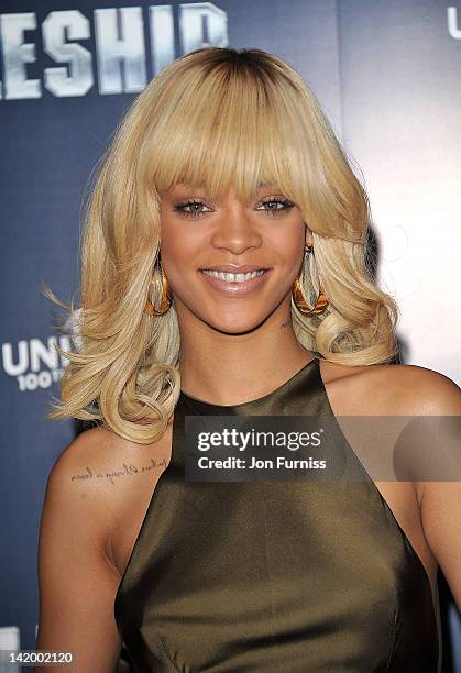 Rihanna promotes the film Battleship at Corinthia Hotel London on March 28, 2012 in London, England.