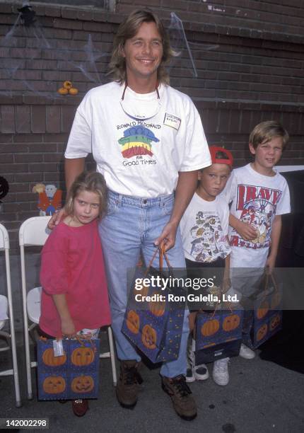 Actor Christopher Atkins, daughter Brittney Bomann and son Grant Bomann attend the First Annual Camp Ronald McDonald for Good Times Family Halloween...