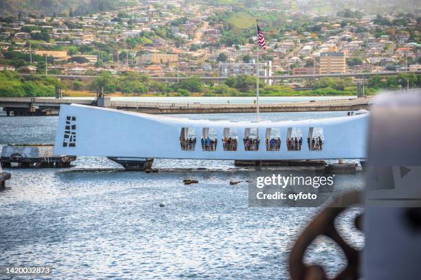 pearl harbor - uss arizona memorial - pearl harbor oahu stock pictures, royalty-free photos & images