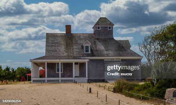 u.s. life saving station, amagansett, new york - history museum stock pictures, royalty-free photos & images