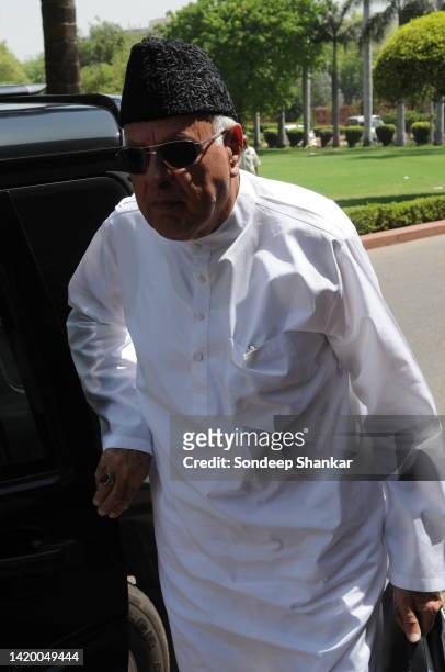 Farooq Abdulla, former Chief Minister of Jammu and Kashmir state and a member of Parliament. He belongs to National Conference party.
