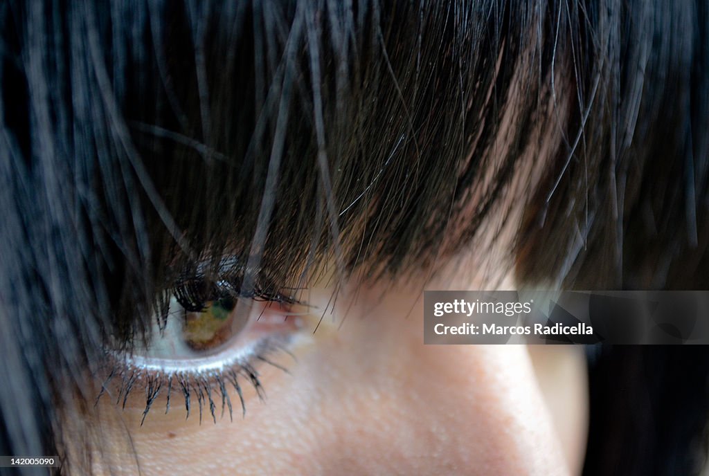 Close up of woman eyes