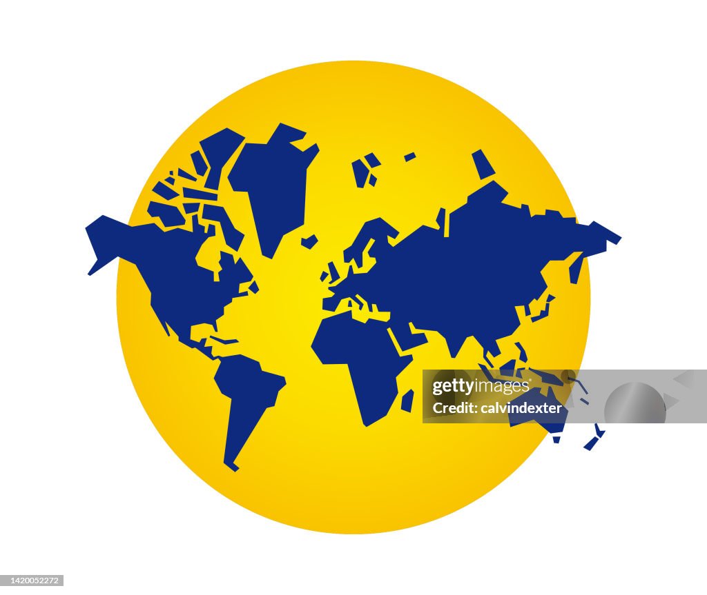 Sphere Country Map World Map On Sphere High-Res Vector Graphic - Getty Images