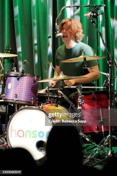 Zac Hanson of Hanson performs at An Evening With Hanson at The GRAMMY Museum on September 01, 2022 in Los Angeles, California.