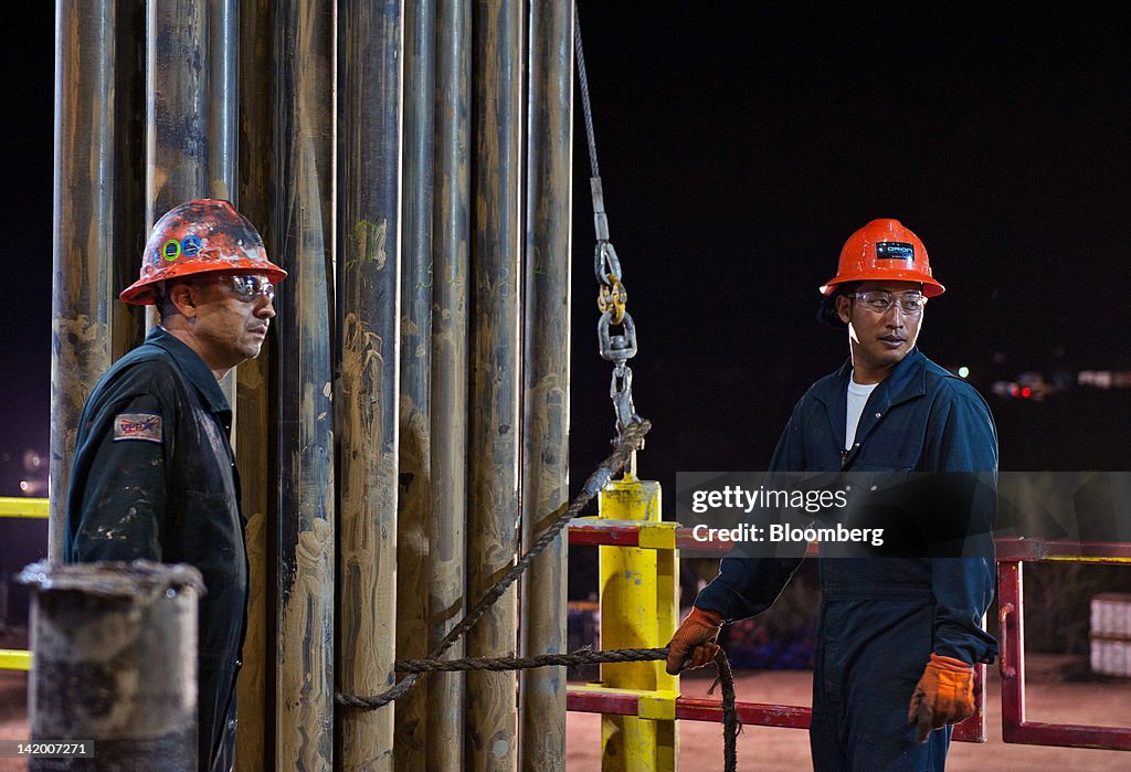 Operations At An Orion Drilling Co. Oil Platform