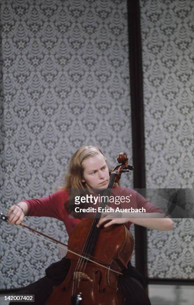 British cellist Jacqueline du Pre performing, circa 1967.