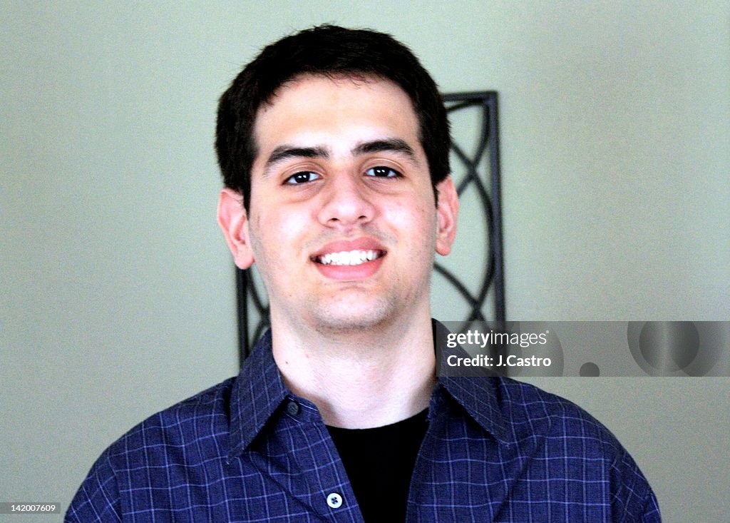 Portrait of young man smiling