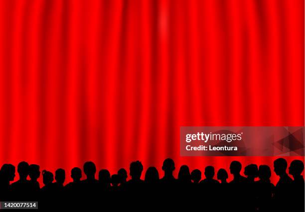 stockillustraties, clipart, cartoons en iconen met theatre (all people are complete and moveable- a clipping path hides the legs) - theaterindustrie