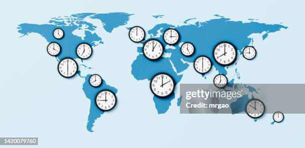 World Map, Time Zones Concept