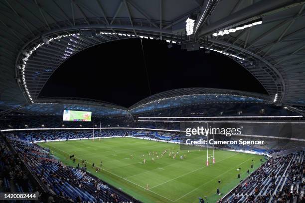 General view of the inaugural match played at Allianz Stadium, the round three NRLW match between Sydney Roosters and St George Illawarra Dragons at...