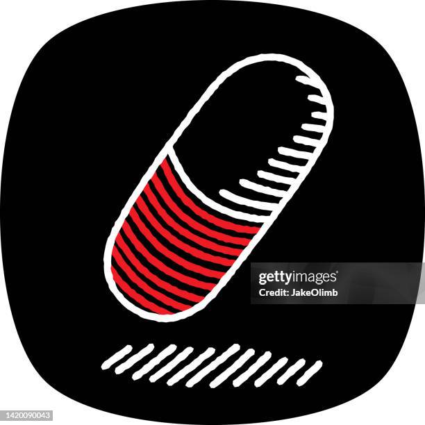 pill doodle 3 - opioids stock illustrations