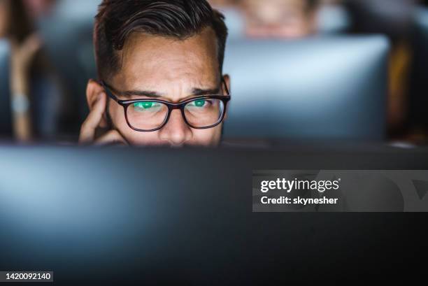 1,724 Computer Screen Reflection On Glasses Stock Photos, High-Res ...