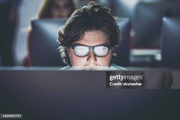 Computer Lab Nerds Computer Lab Dark Photos and Premium High Res Pictures - Getty Images