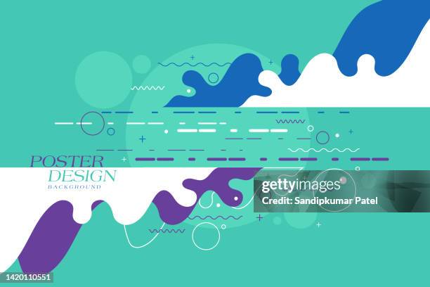 trendy abstract art geometric background with flat, minimalistic style. - goop party stock illustrations