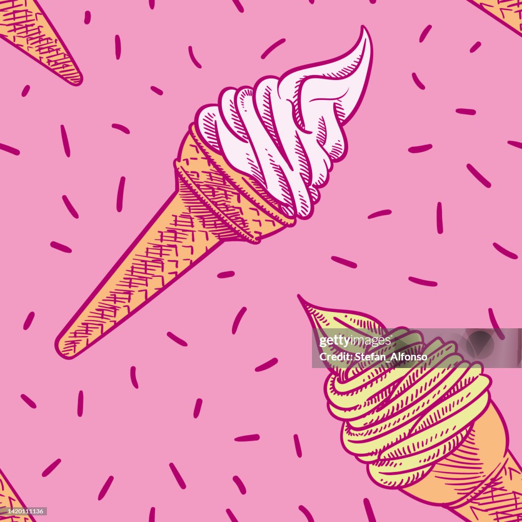 Padrão de fundo de sorvete