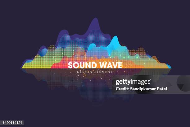 sound wave equalizer suitable for poster, background or etc. - soundtrack stock illustrations