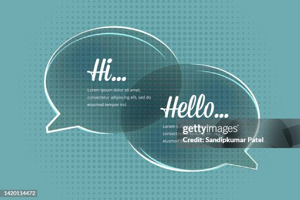 speech bubbles concept design - talking bubble stock illustrations