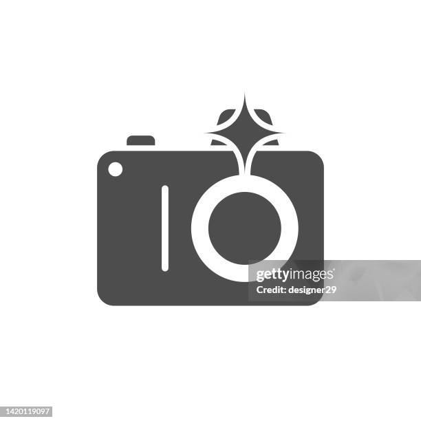 camera icon. take a photo vector design. - camera lense logo stock illustrations