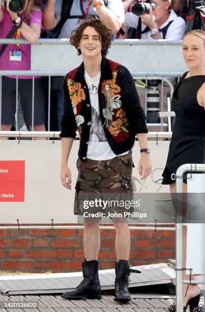 Timothée Chalamet is seen during the 79th Venice International Film Festival on September 02, 2022 in Venice, Italy.