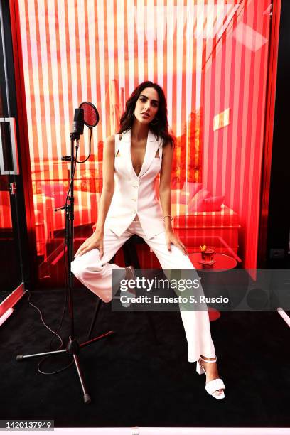 Rocío Muñoz Morales is seen at Campari lounge during 79th Venice Film Festival at on September 02, 2022 in Venice, Italy.