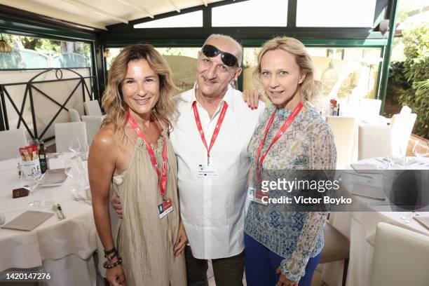 Cinzia Rutson, Gino Ventriglia and Monica Dugo attend The Luncheon To Celebrate The Tenth Anniversary Of Biennale College Cinema on September 02,...