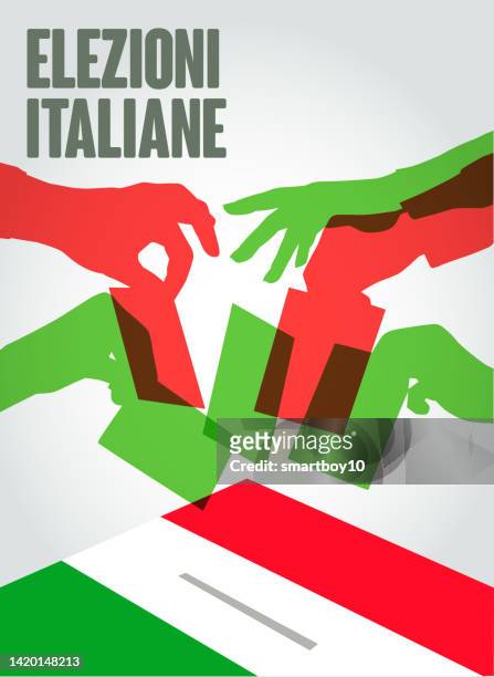 wahlen in italien - politische wahl stock-grafiken, -clipart, -cartoons und -symbole