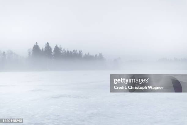 nebel und see - tirol nebel stockfoto's en -beelden