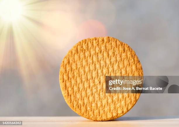 sweet cookie illuminated by sunlight. - shortbread stock pictures, royalty-free photos & images