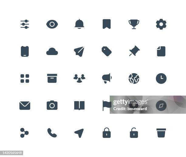 part 2 of 3. user interface flat icons. fill black style. - little flag icon stock illustrations
