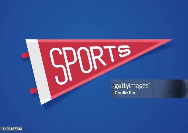 sport wimpel flagge design - pennant_(sports) stock-grafiken, -clipart, -cartoons und -symbole