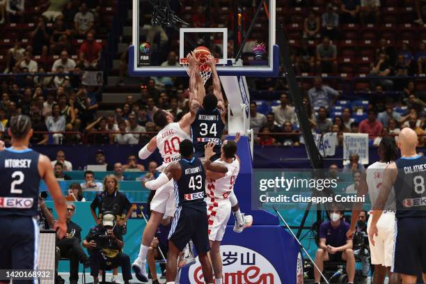 Giannis Antetokounmpo of Greece in action during the FIBA EuroBasket 2022 group C match between Croatia and Greece at Mediolanum Forum on September...